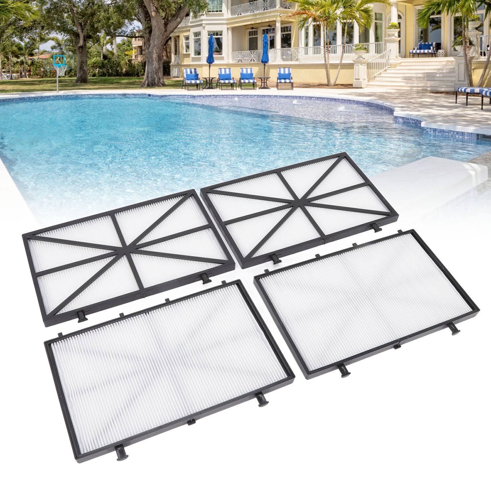 4Pcs Ultra Fine Cartridge Filter Panels Replacement Robotic Pool Cleaner Filter