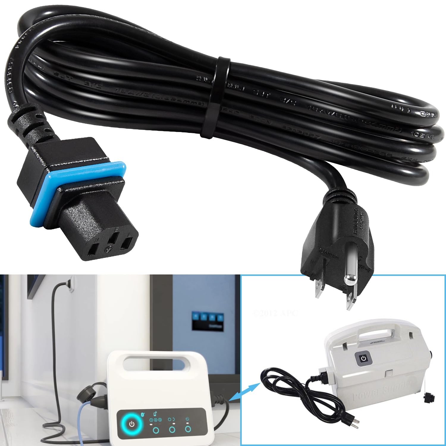 58984402L Black Power Cord Digital Power Supply Cable Parts Fit for Maytronic…