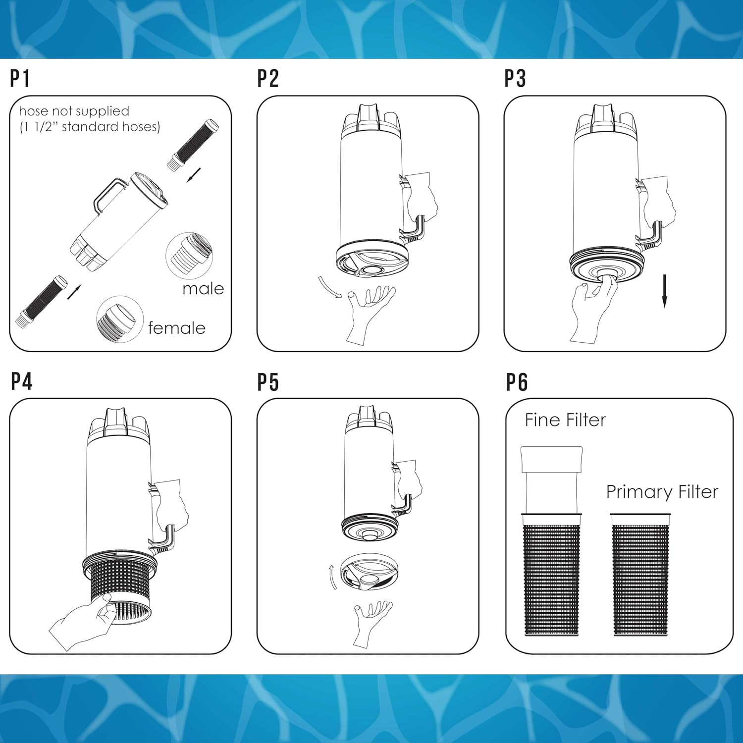 Pool Leaf Catcher – Heavy Duty Inline Pool Leaf Canister, Vacuum for Inground Cl