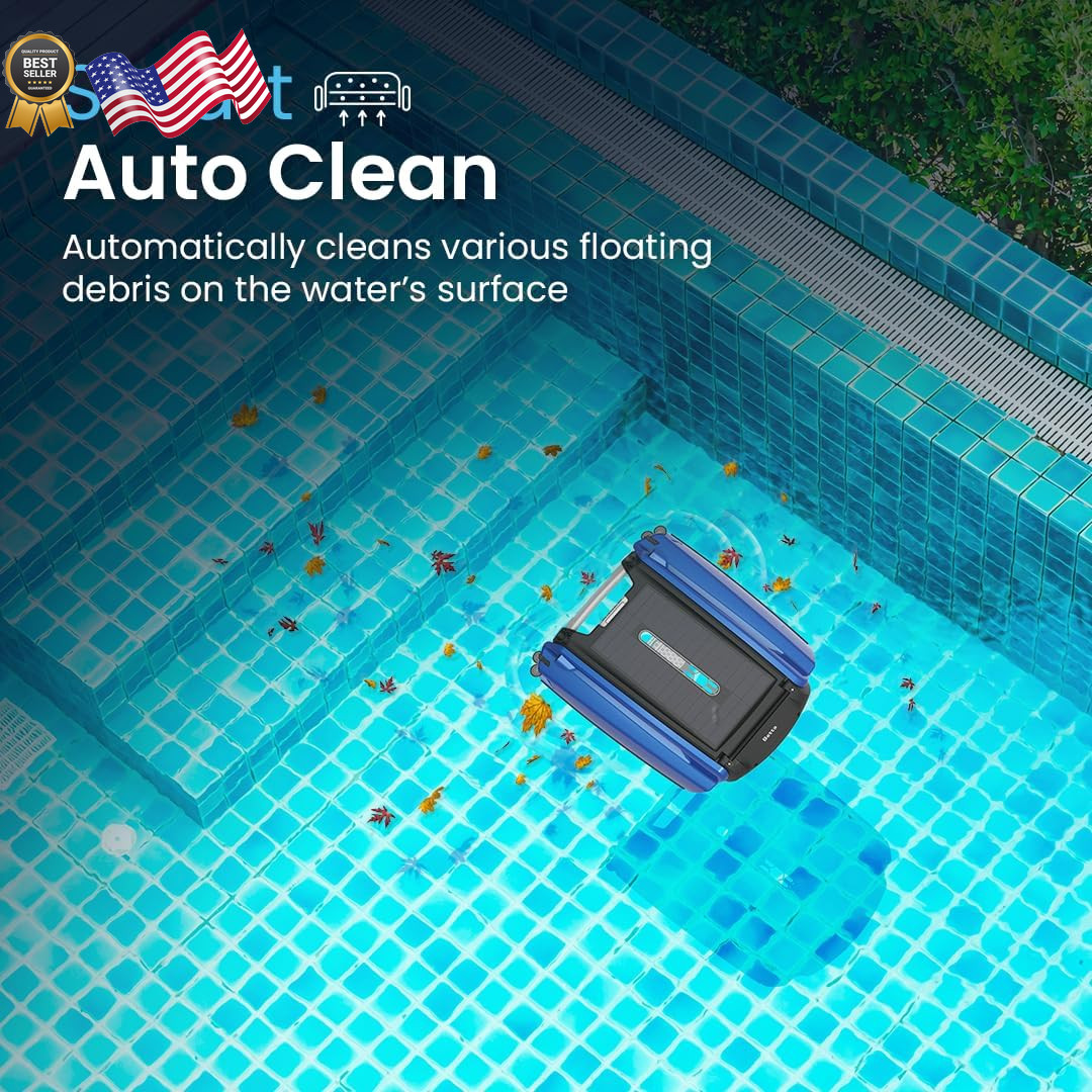 Betta SE Solar Powered Automatic Robotic Pool Skimmer Cleaner with 30-Hour