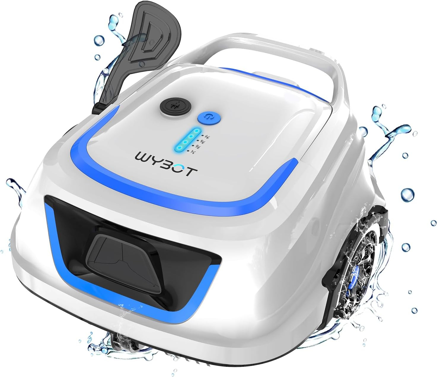 Automatic Pool Vacuum with 120 Mins, Double Filters, LED Indicator, Fast Chargin