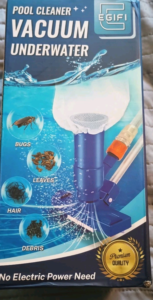 Pool Vacuum for Above Ground Pool with Nylon Mesh Net, Jet Underwater Cleaner…
