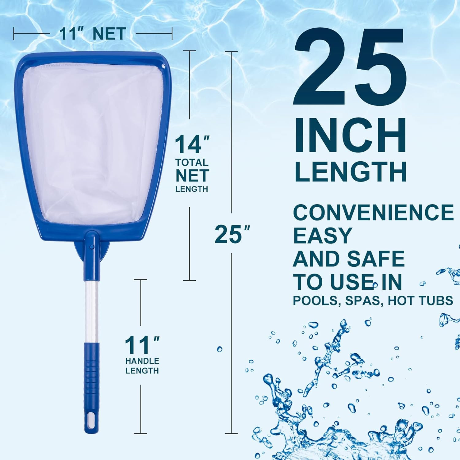 Hot Tub Skimmer Net Handheld, Professional Pool, Spa, Pound Skimmer Net with Alu
