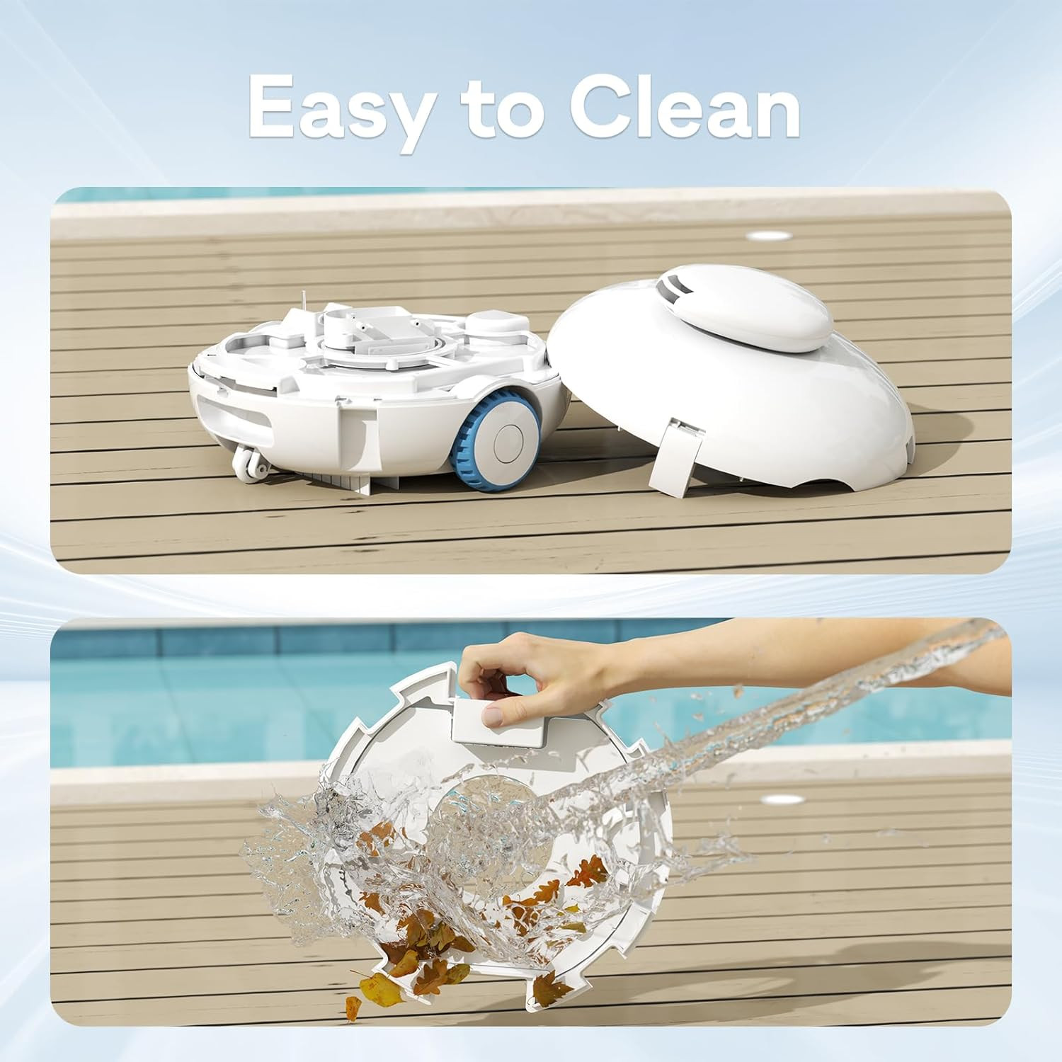 2025 Cordless Robotic Pool Vacuum, Pool Cleaner for above Ground/Inground Pools