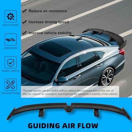 Universal Rear Spoiler 54 Inch Seagull PRO 54inch Matte Black-Seagull Pro Style