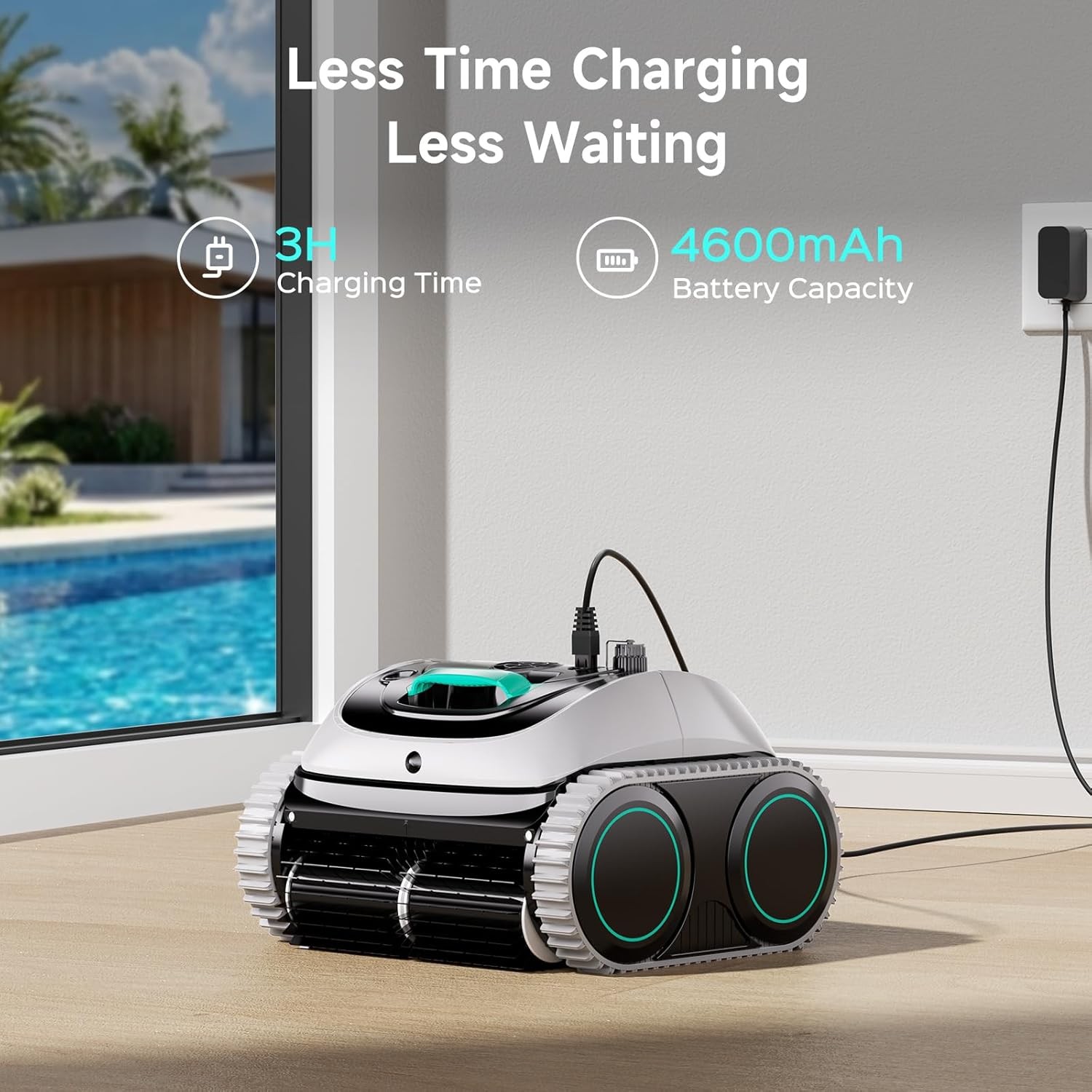 WYBOT C1 Pool Vacuum for Inground Pools, 4-in-1 Cordless Robotic Pool Cleaner