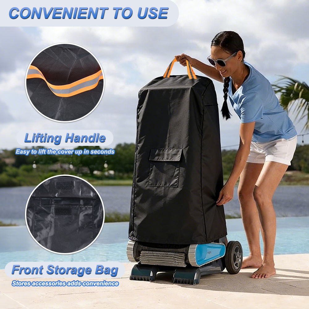 Robotic Pool Cleaner Caddy Cover Outdoor Waterproof Vacuum UV Dust Protector