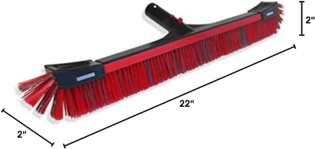Spartan 22&Prime; Heavy Duty Pool Brush Combo Nylon PBT Bristles Wall Floors