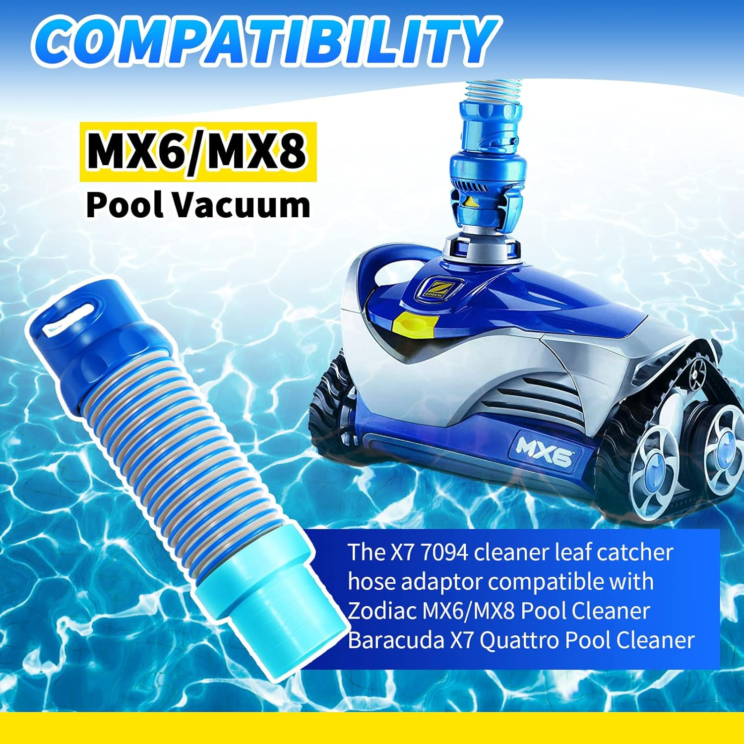 X77094 Pool Vacuum Hose Adapter for Zodiac Mx8 Mx6 Pool Systems Suction Adapter,