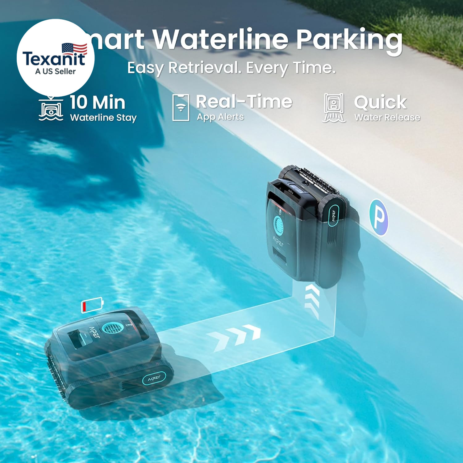 Scuba V3 AI Vision Cordless Robotic Pool Cleaner, 10X Faster Pool Cleaning with