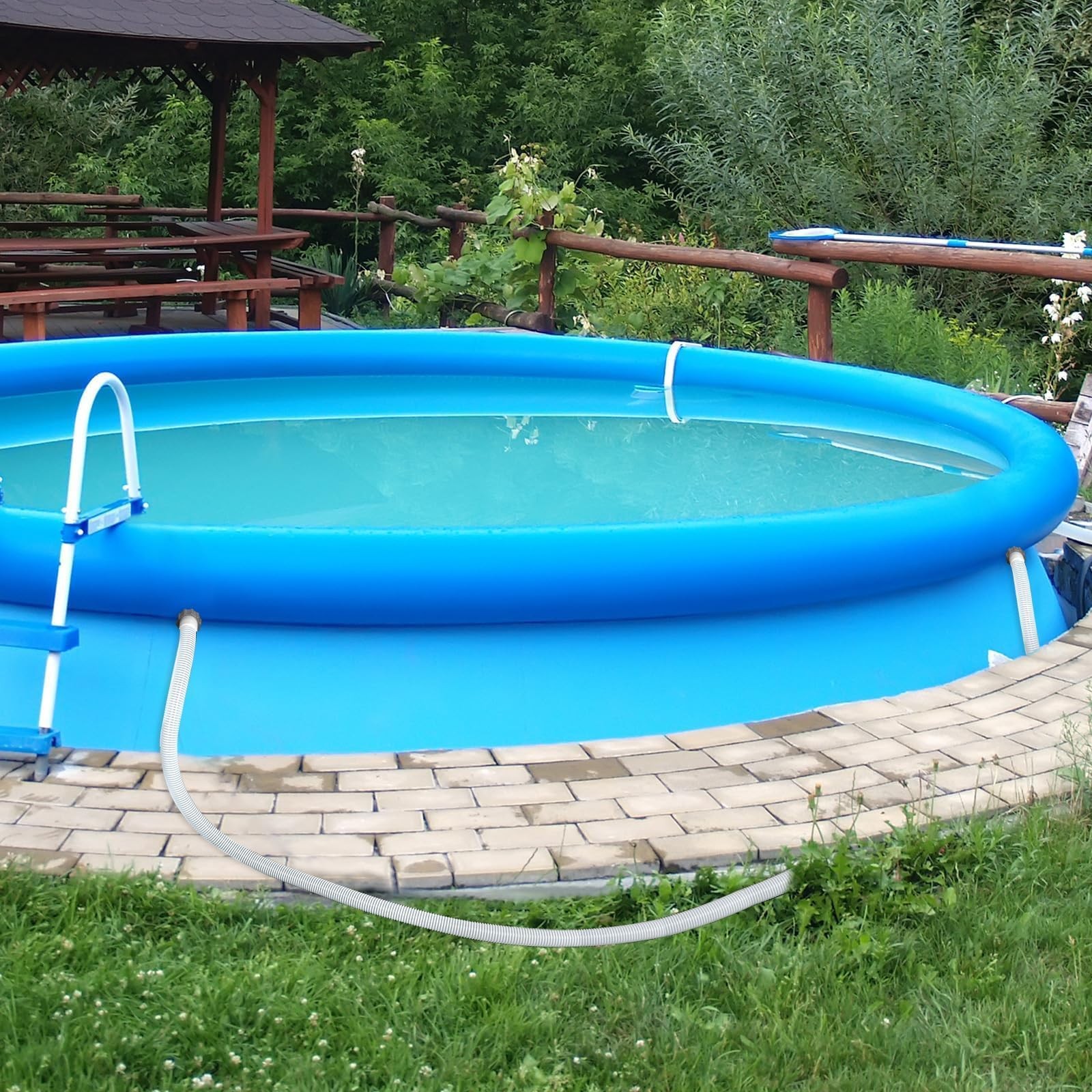 Conderyang 15Ft 1 1/2 Pool Hose For Above Ground Pools Long Pool Pump