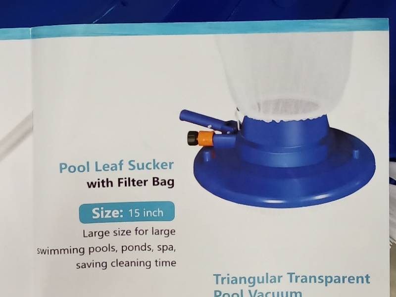 15-inch Pool vacuum Leaf Sucker Filter Bag Removes Leaves Large Amount of Debris