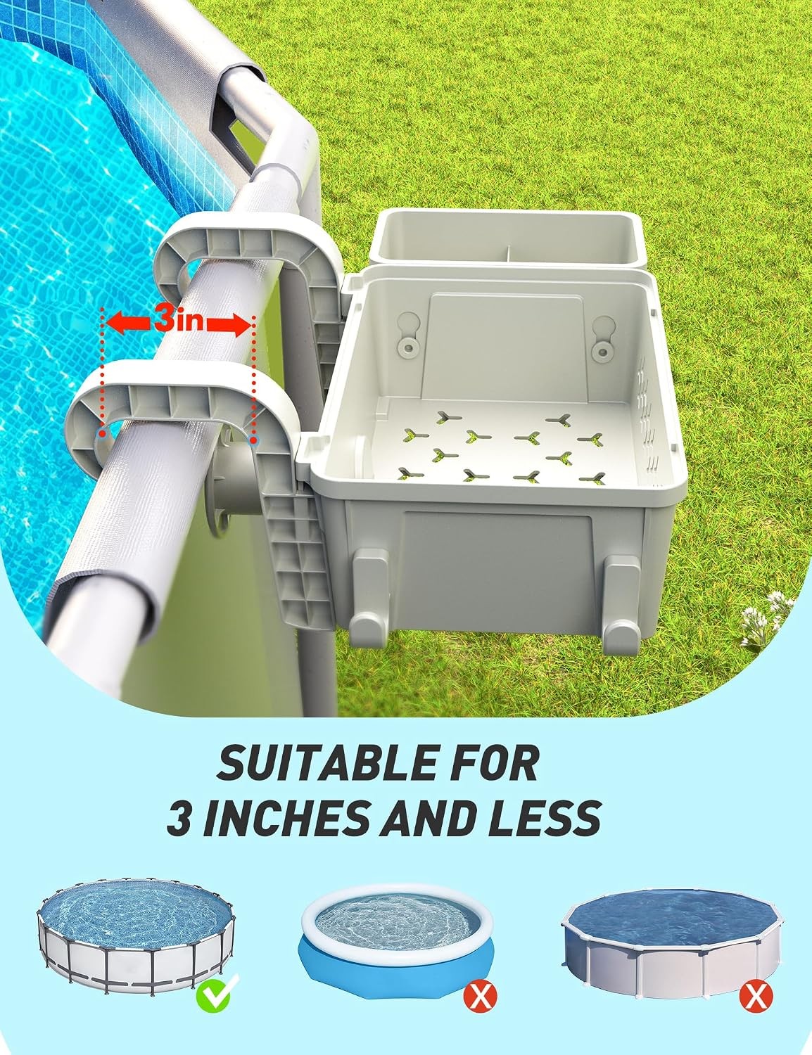 [PATENTED] 2026 Upgrade 2 Sets Poolside Storage Basket Original Above Ground