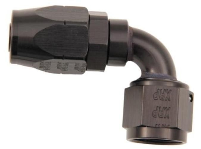 XRP 209010BB Black Size-10 &rsquo;90 Degree&rsquo; Double Swivel Hose End