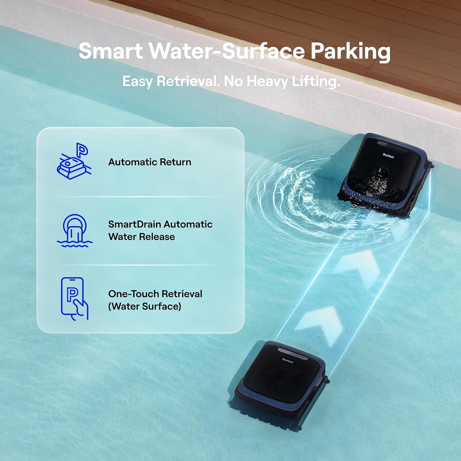 Beatbot Sora 70 Pool Vacuum Robot, 360° Top-to-Bottom Cleaning, Smart Surface