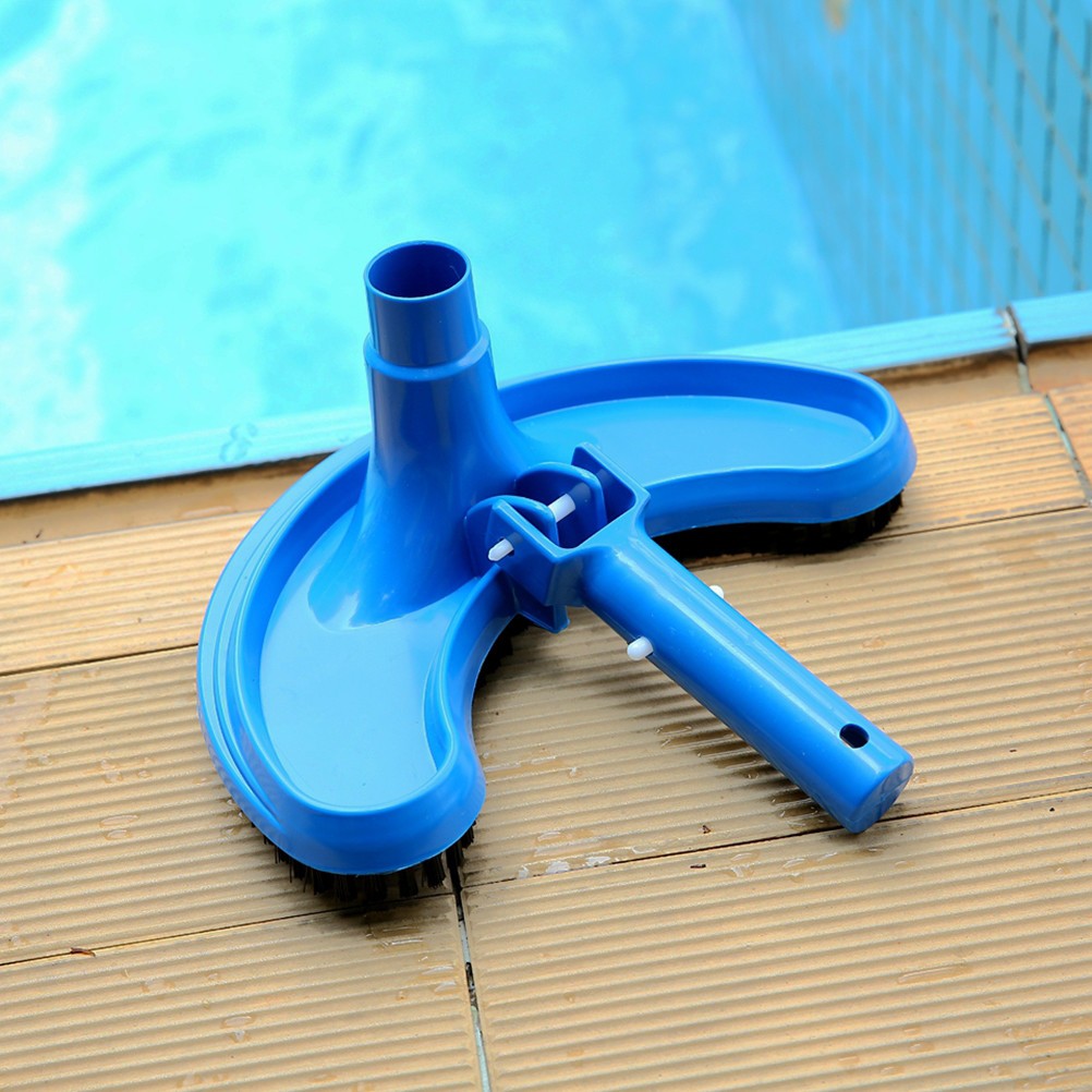 Practical Pool Cleaning Head Buckle Useful Cleaning Brush for Home Hotel (Blue)
