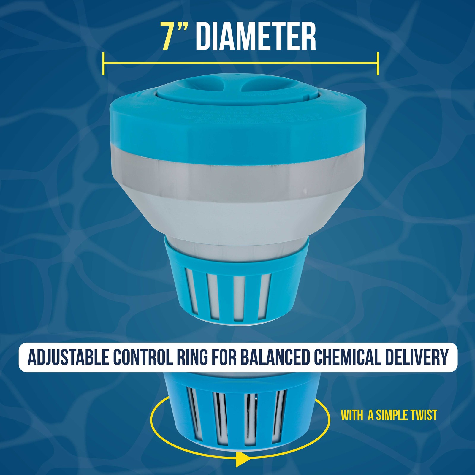 U.S. Pool Supply Deluxe Pool Cleaner Floater Dispenser for 3&Prime; Tablets