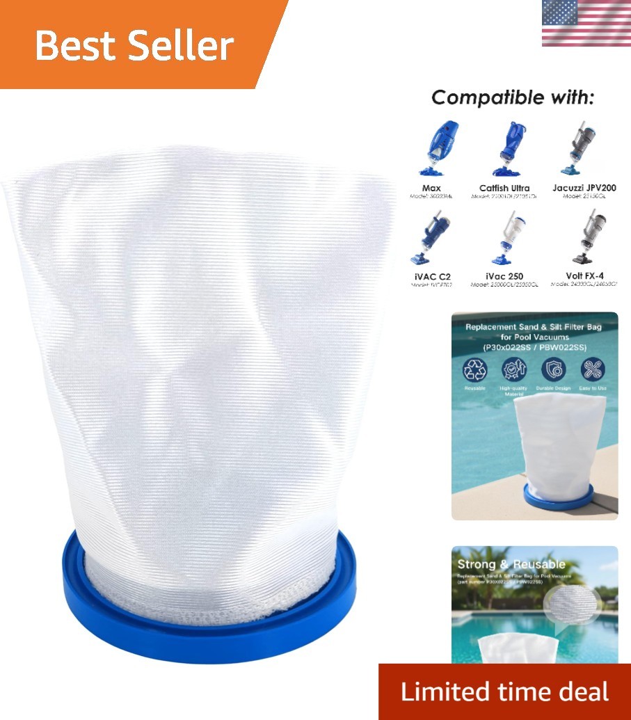 Reusable Sand & Silt Filter Bag for Pool Vacuums – Universal Compatibility