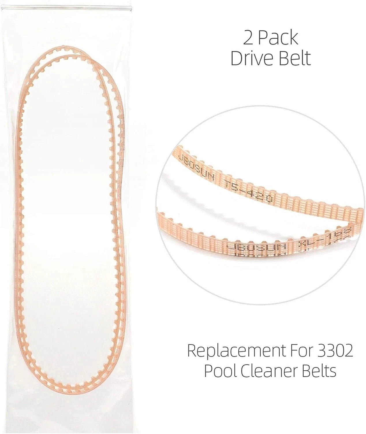 Pool Cleaner Drive Belts Replacement for Aquabot Parts 3302 A3302PK Belts 4