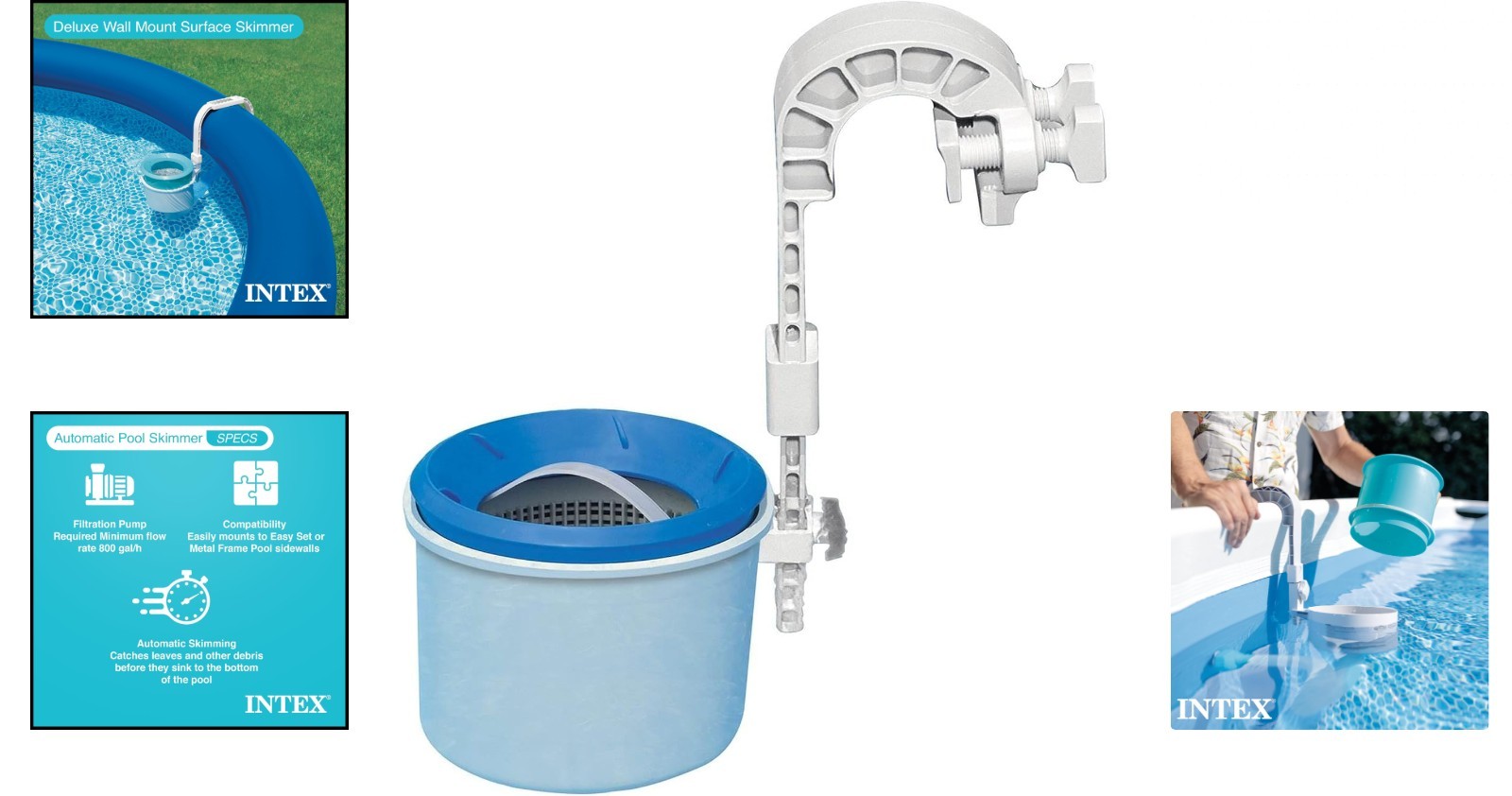 Deluxe Wall Mount Swimming Pool Surface Skimmer