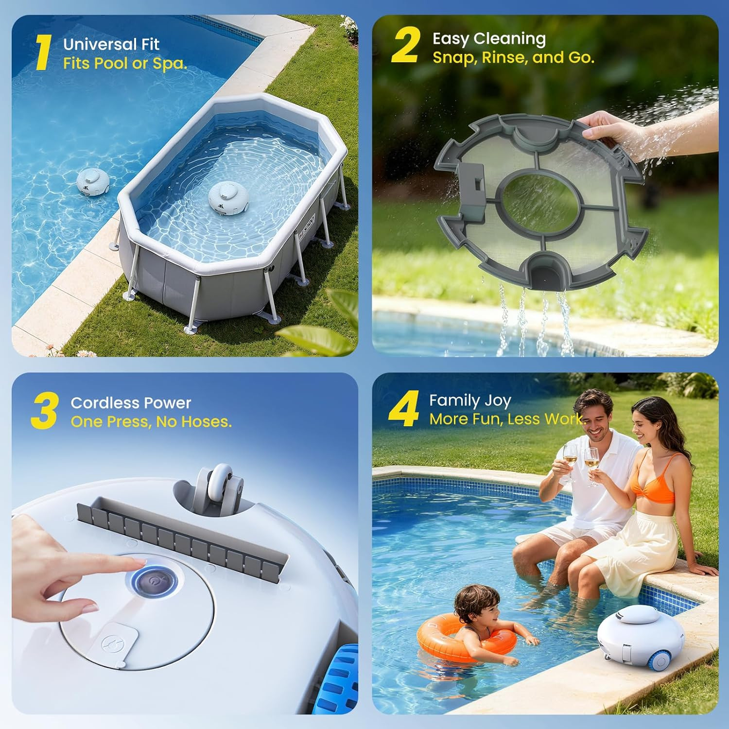 [2026 New] K2 Cordless Robotic Pool Cleaner, 120 Mins Runtime Pool Vacuum, Stro