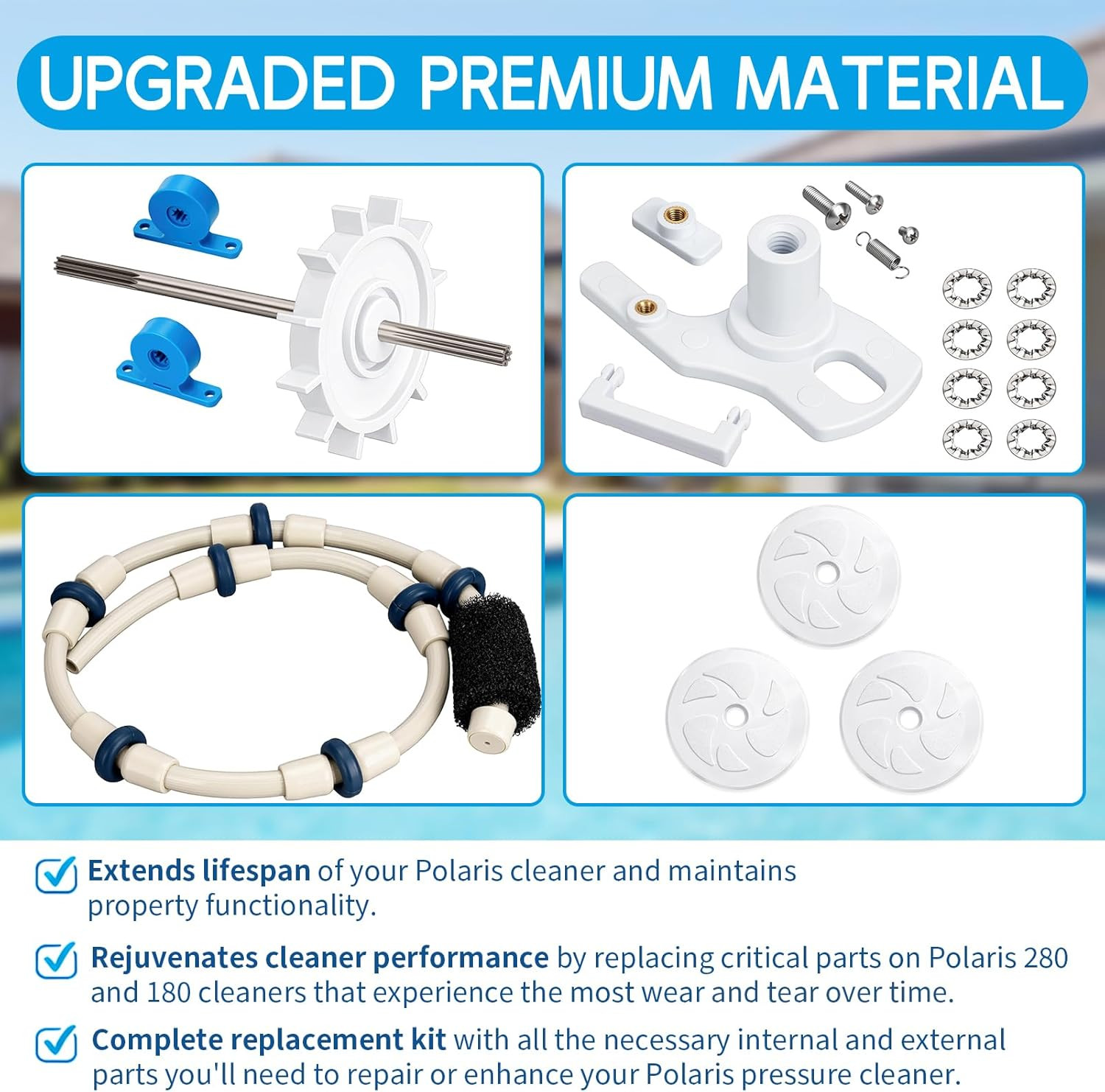 Upgraded Pool Cleaner Rebuild Repair Replacement Fit for Polaris Zo-Diac Automat