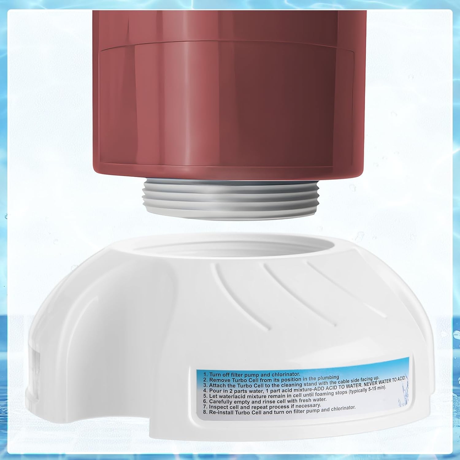 For Hayward / Goldline T-Cell New Pool Salt Cell Cleaning Stand Cap W/ O-ring✨