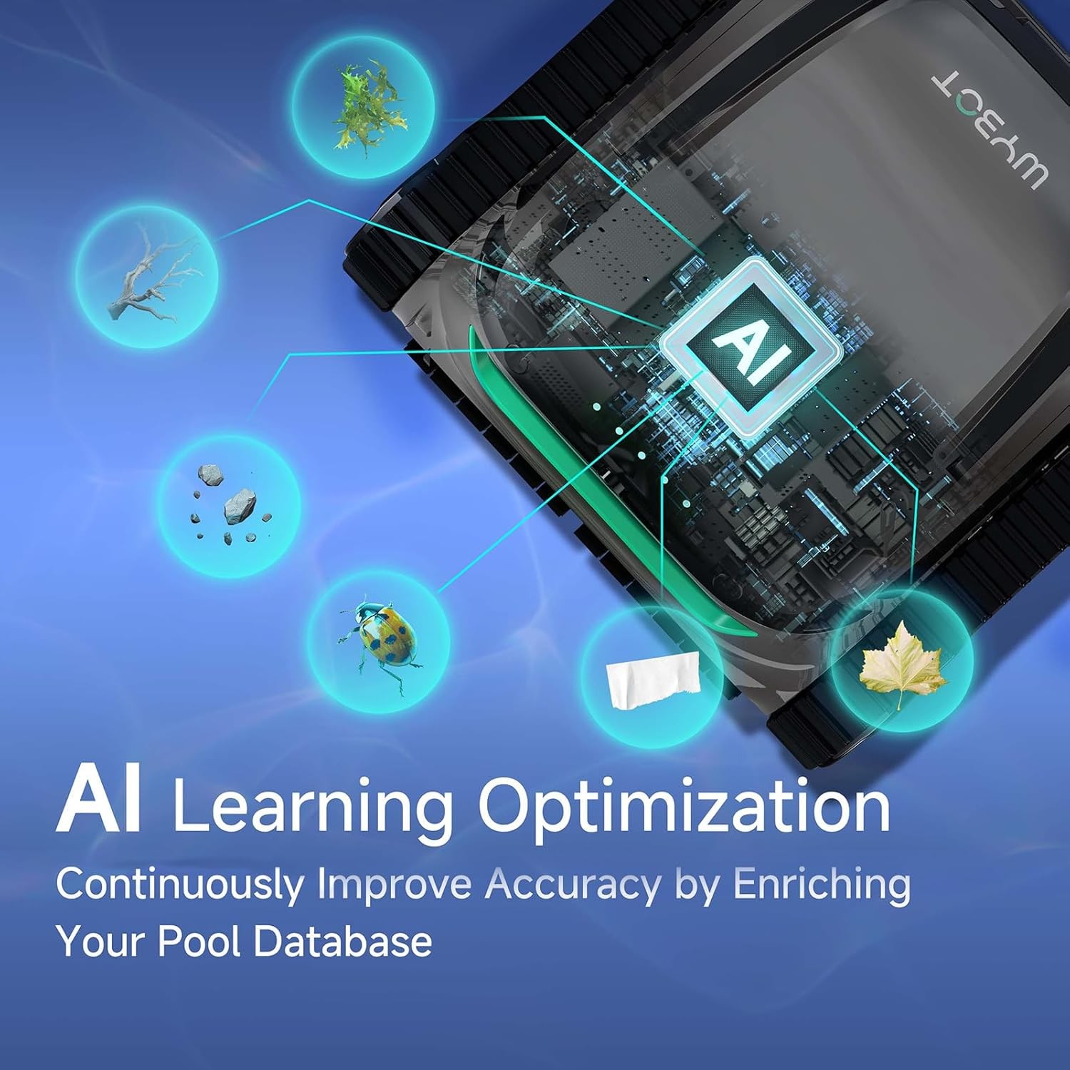 WYBOT S2 Vision AI Camera Cordless Pool Cleaners for Inground Pools, 8-in-1 Pool