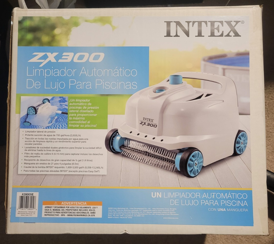 INTEX ZX300 700 GAL/HR ABOVE GROUND DELUXE AUTOMATIC POOL CLEANER W/21 FT HOSE