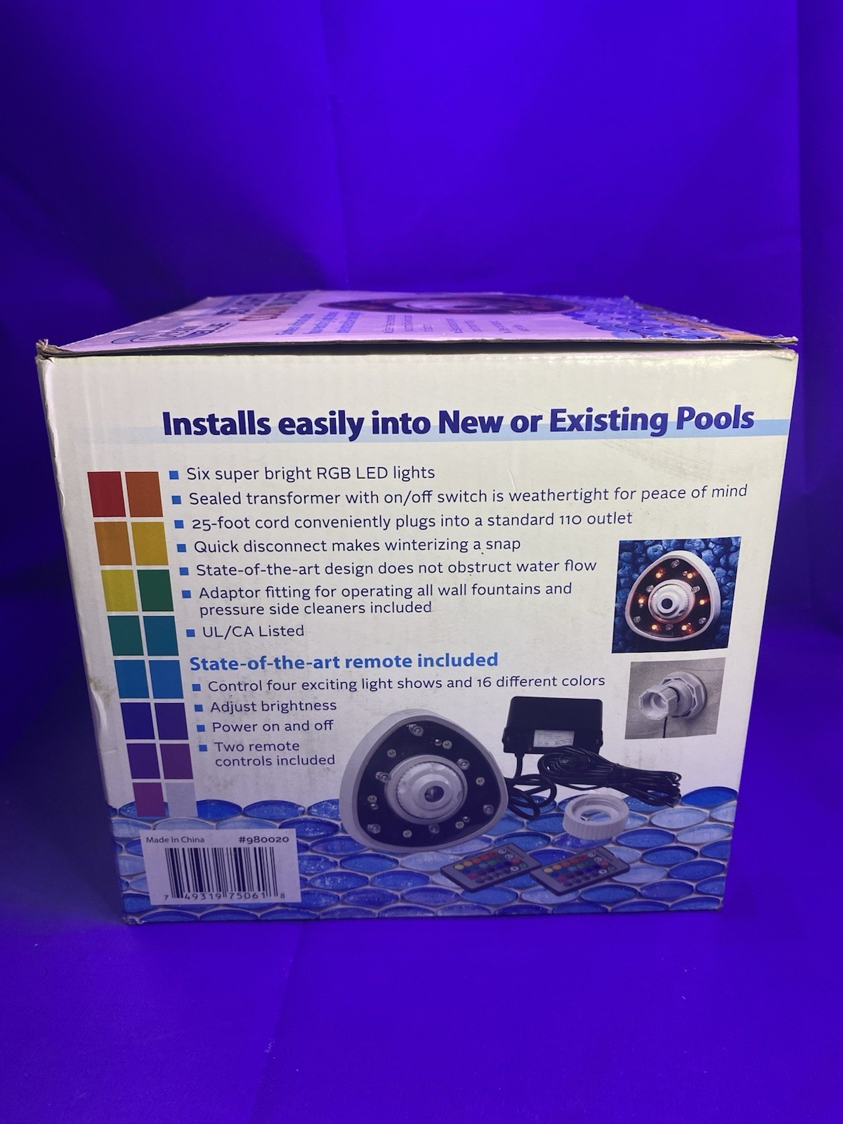 Ocean Blue Water Products Jet Light Color Burst AboveGround Pool Light 980020