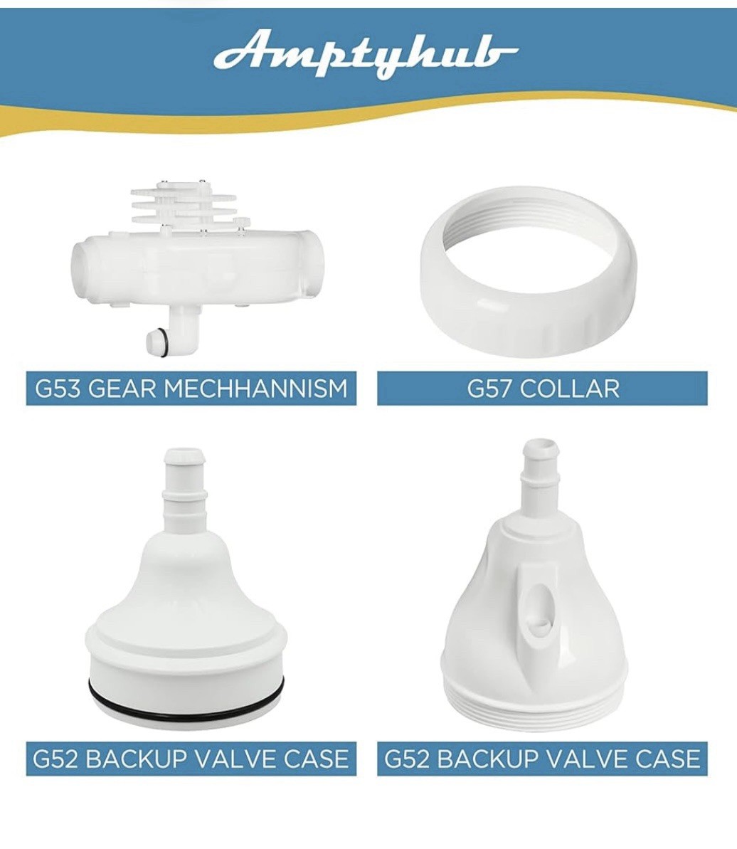 Polaris G52 180 280 380 Pool Cleaner Back Up Valve Complete Part G-52 Amptyhub