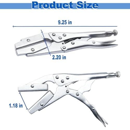 10-Inch Radiator Hose Clamp Pliers Set 4-Pack, Heavy Duty Self-Locking Pinch