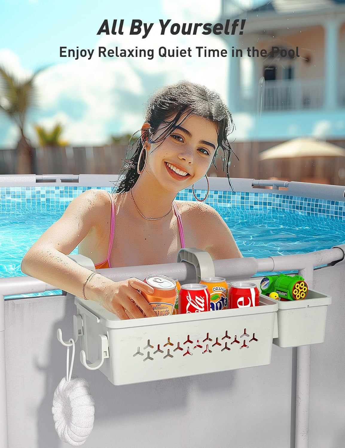 [PATENTED] 2026 Upgrade 2 Sets Poolside Storage Basket Original Above Ground