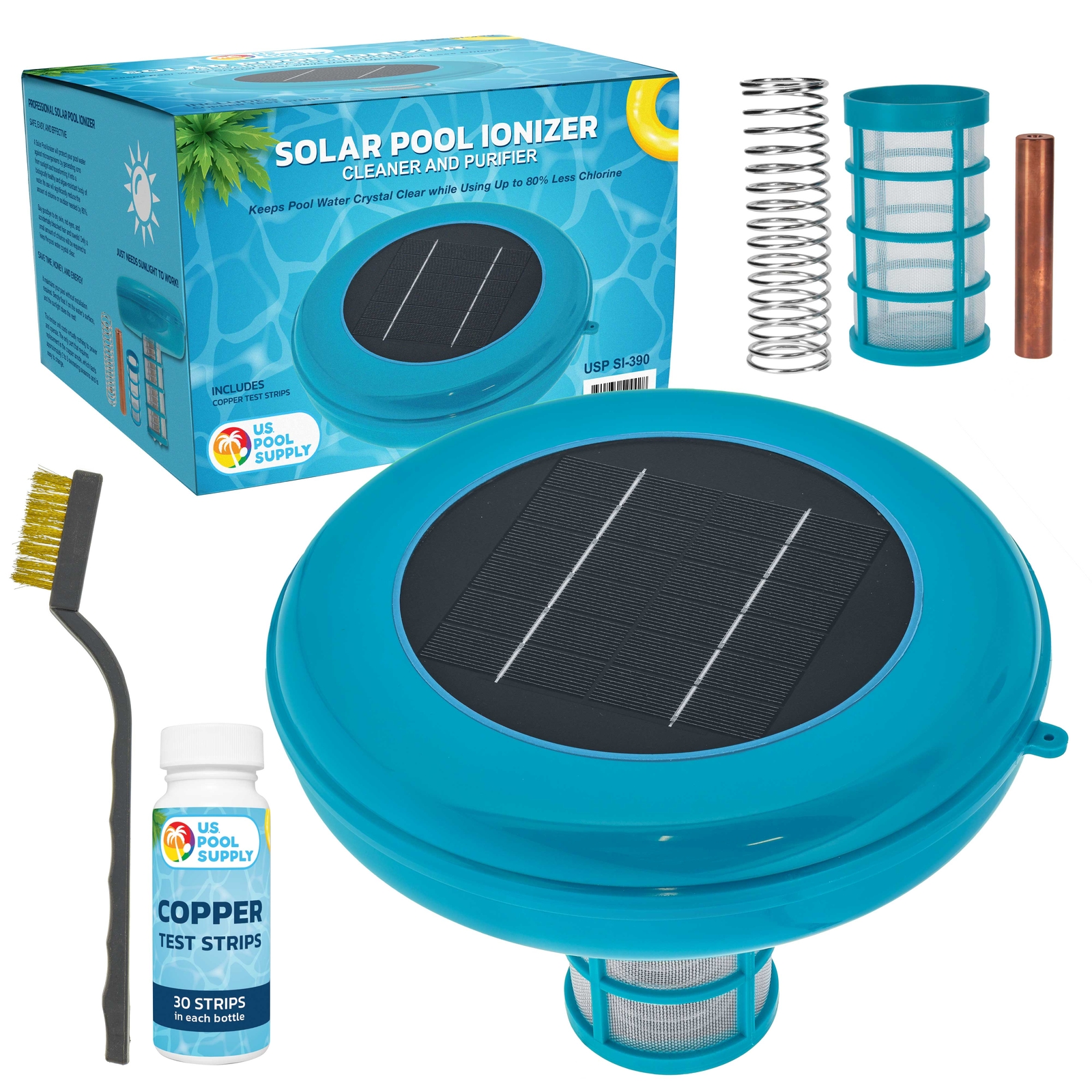 U.S. Pool Supply Solar Pool Ionizer Cleaner & Purifier – Chlorine-Free Sun Shock