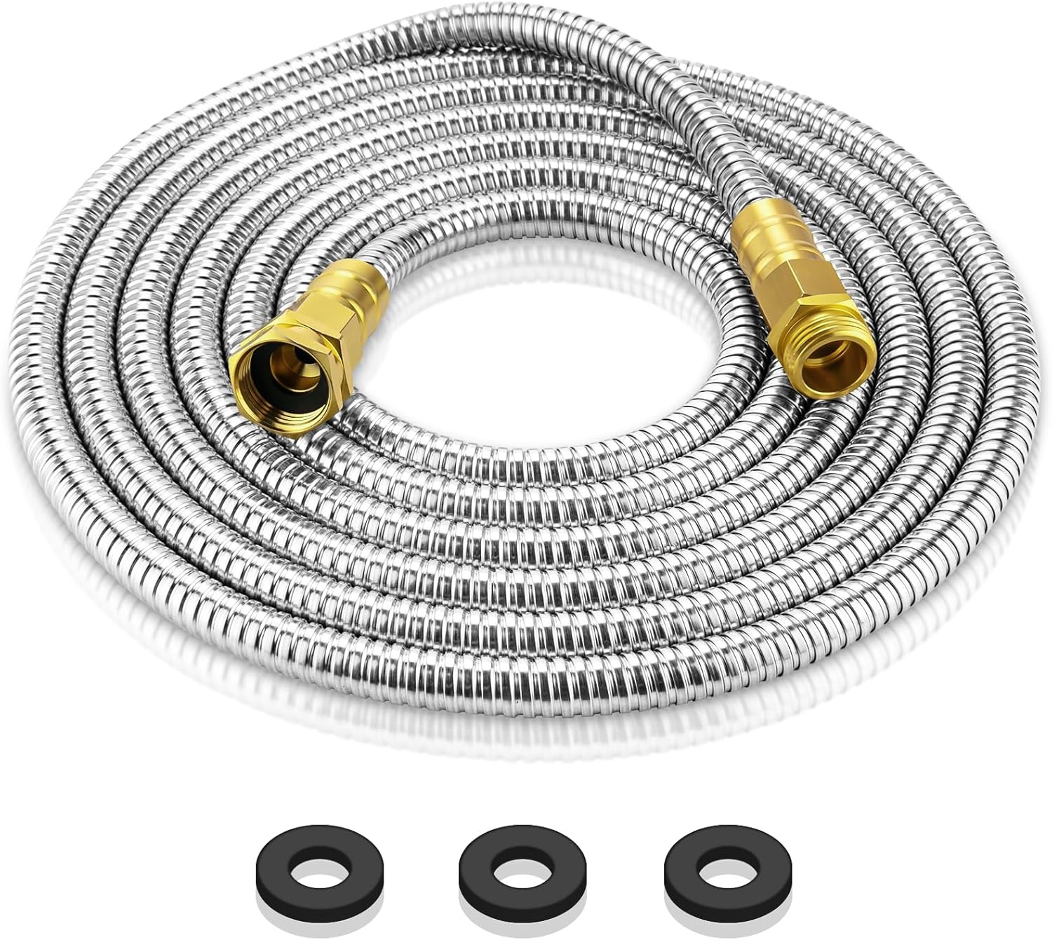 Heavy Duty Stainless Steel Garden Pool Hose No-Kink Flexible Water Pipe Outdoor