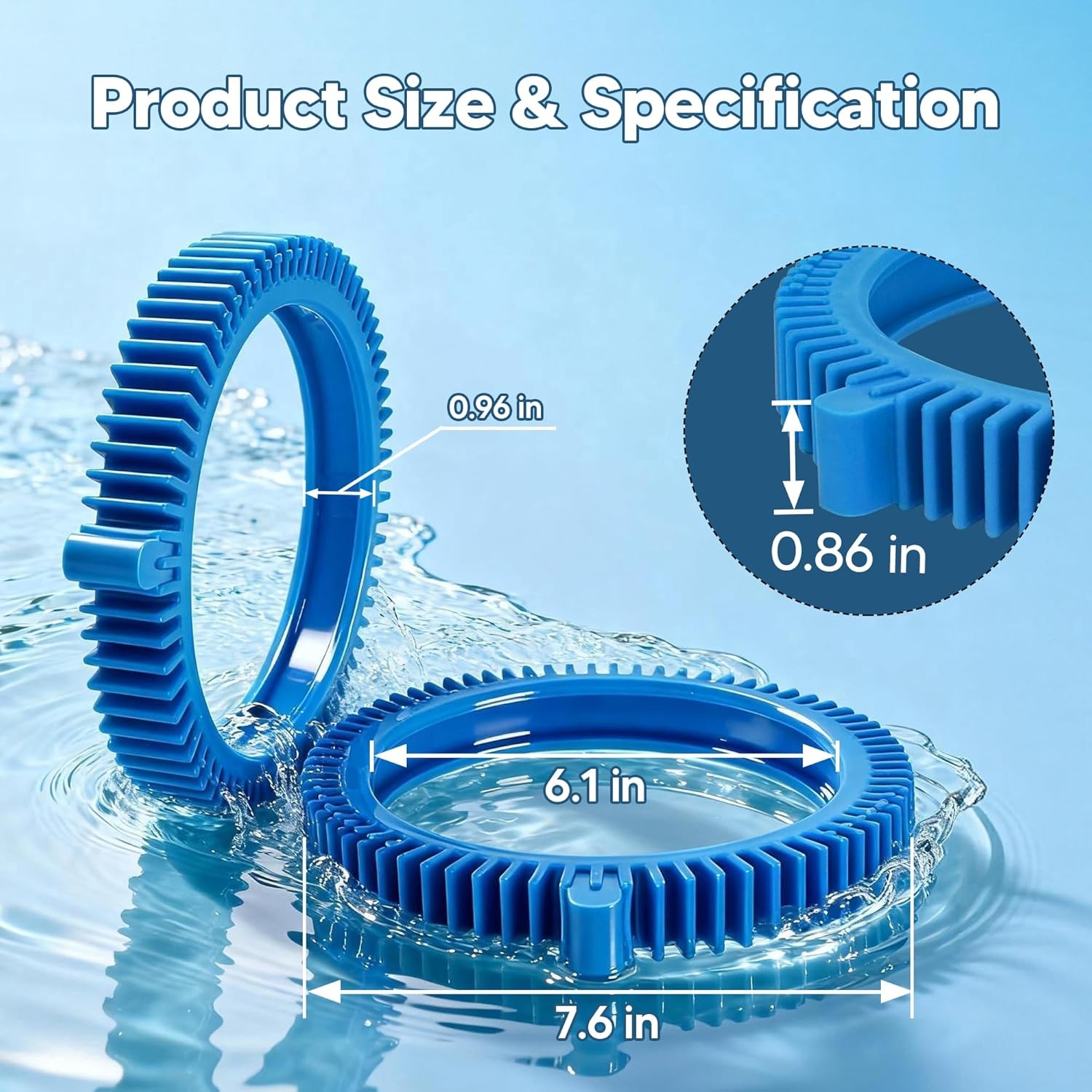 Funmit 896584000-143 Blue Front Tire Kit with Super Hump Replacement for Haywood
