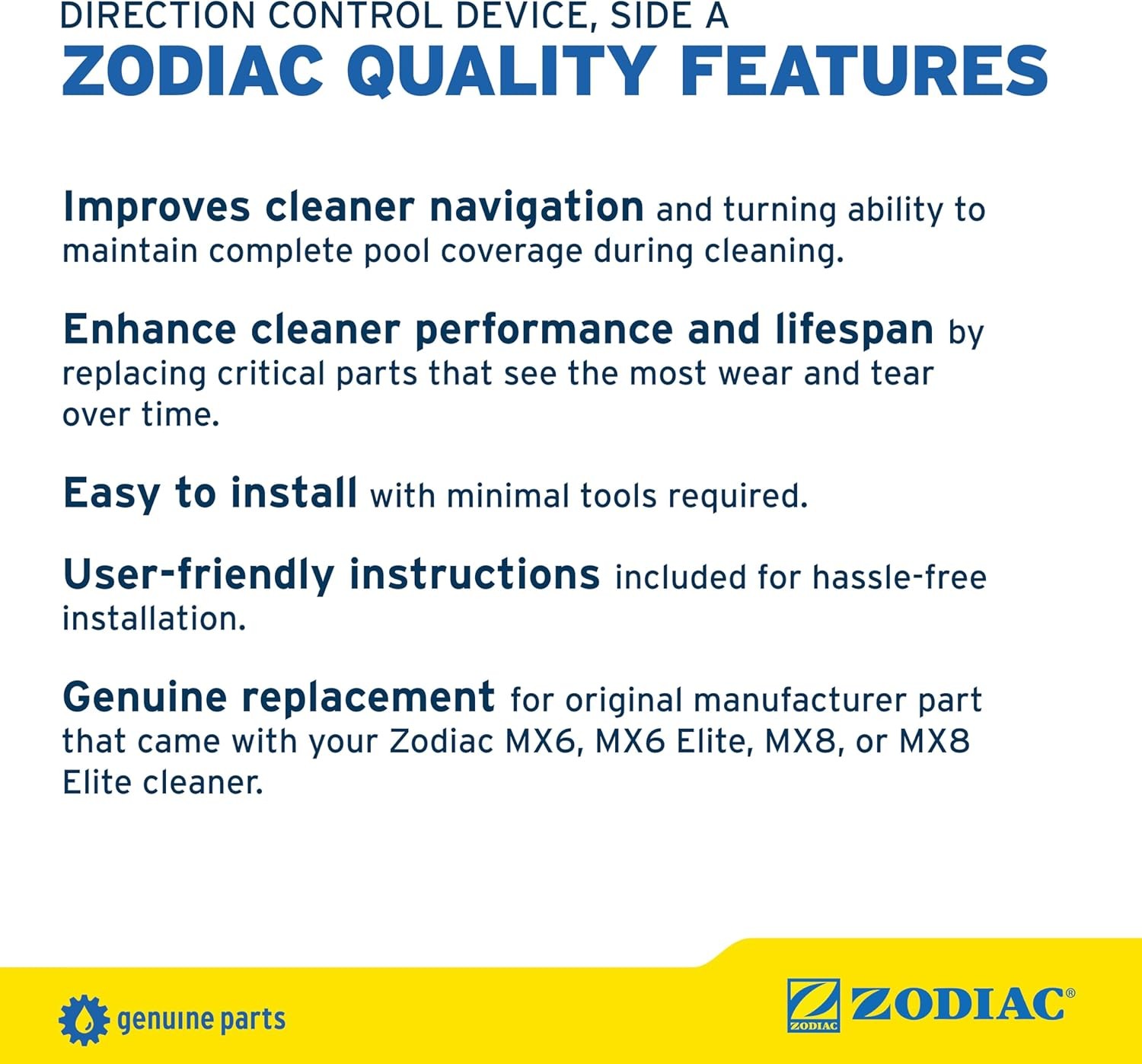 Zodiac MX8 Pool Cleaner Direction Control Side A & B Kit R0524700 R0524800