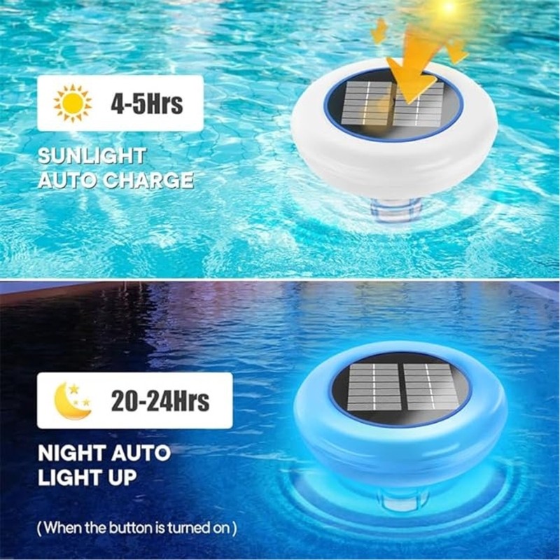 Solar Pool Ionizer Floating Pool Accessory with Solar Top for Home Pools