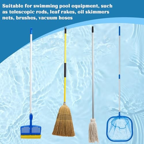 2Set Blue Three Pool Pole Hooks Hangers, 1.0 Inches blue-3 hooks-2pcs