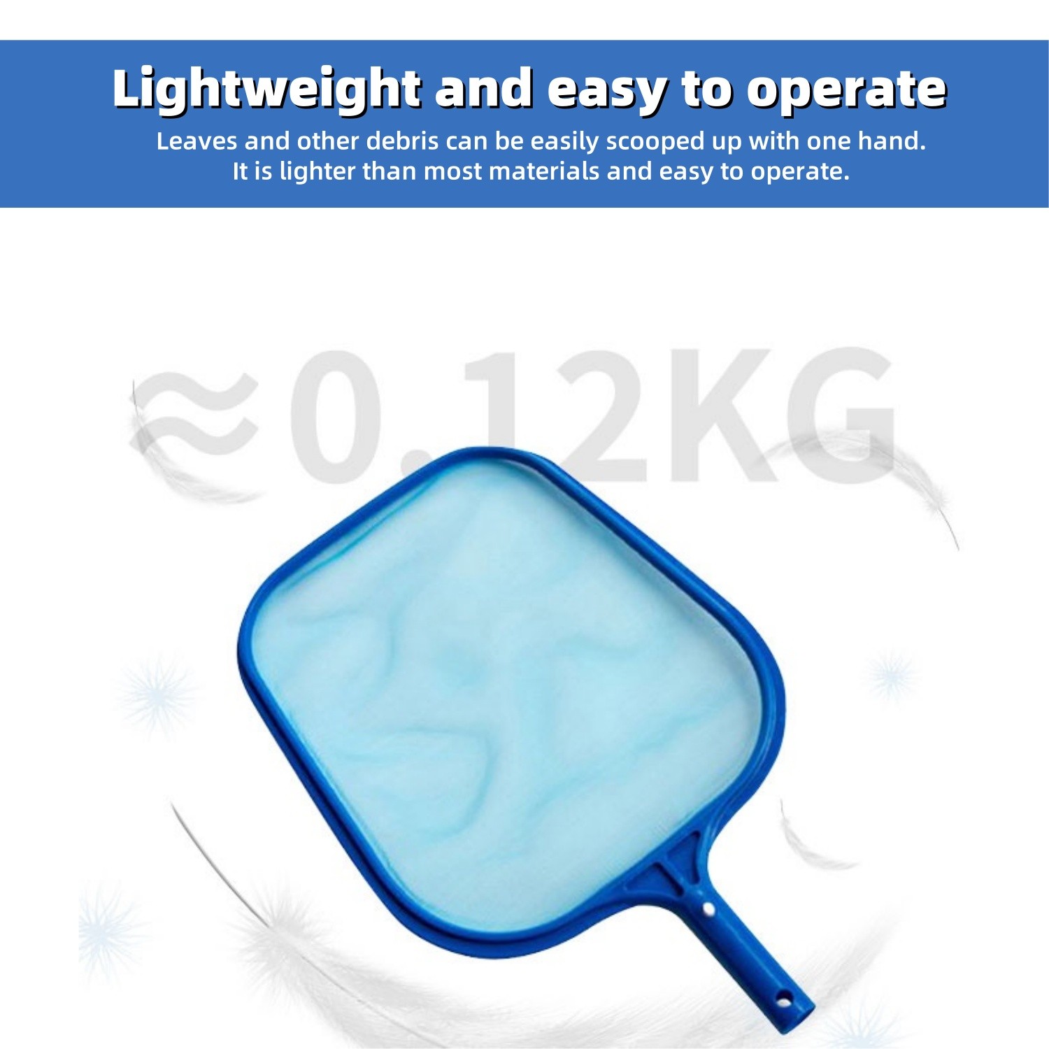 Handheld Pool Skimmer Leaf Rake Net Cleaning Swimming Pool Fine Mesh Netting