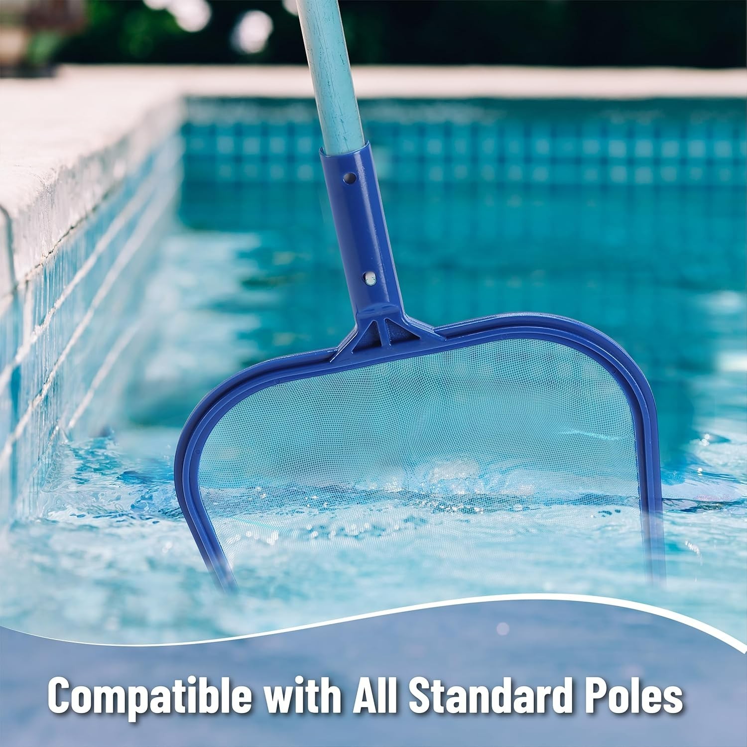 Ergonomic Pool Leaf Skimmer Net – Universal Attachment, Lightweight & Durable