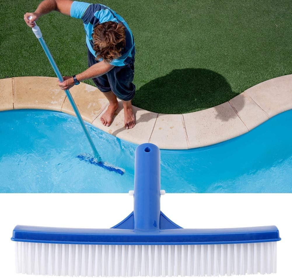 10in Swimming Pool Brush, Plastic Swimming Pool Brush Dirt Moss Pond Spa Hot Spr