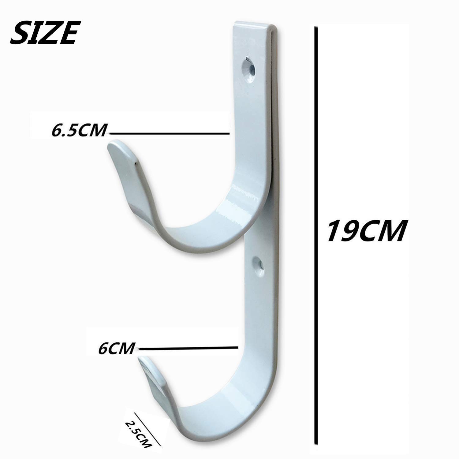 2 PCS Set Wide Pool Pole Hangers Heavy Duty Aluminium Holder Hooks with Screw…