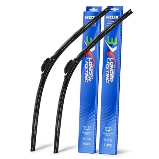 Quiet Front Windshield Wiper Blades 24&Prime; & 17&Prime; – Set of 2