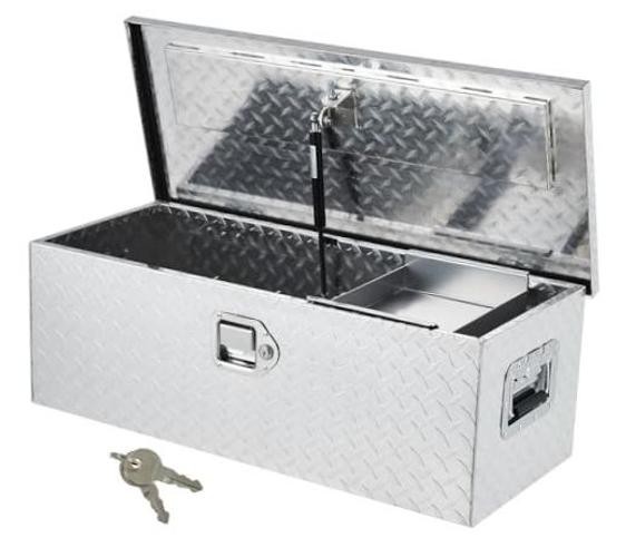 30 Inch Truck Bed Tool Box, Heavy Duty Aluminum Pickup Tool 30x13x10&Prime; Silver