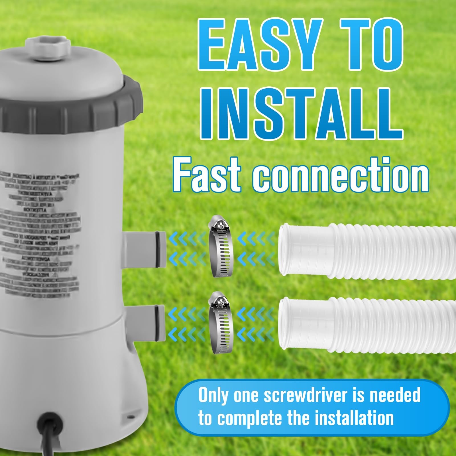 Luckyslycyc Pool Hoses For Above Ground Pools1.25 X 59 Inch Pool Filter