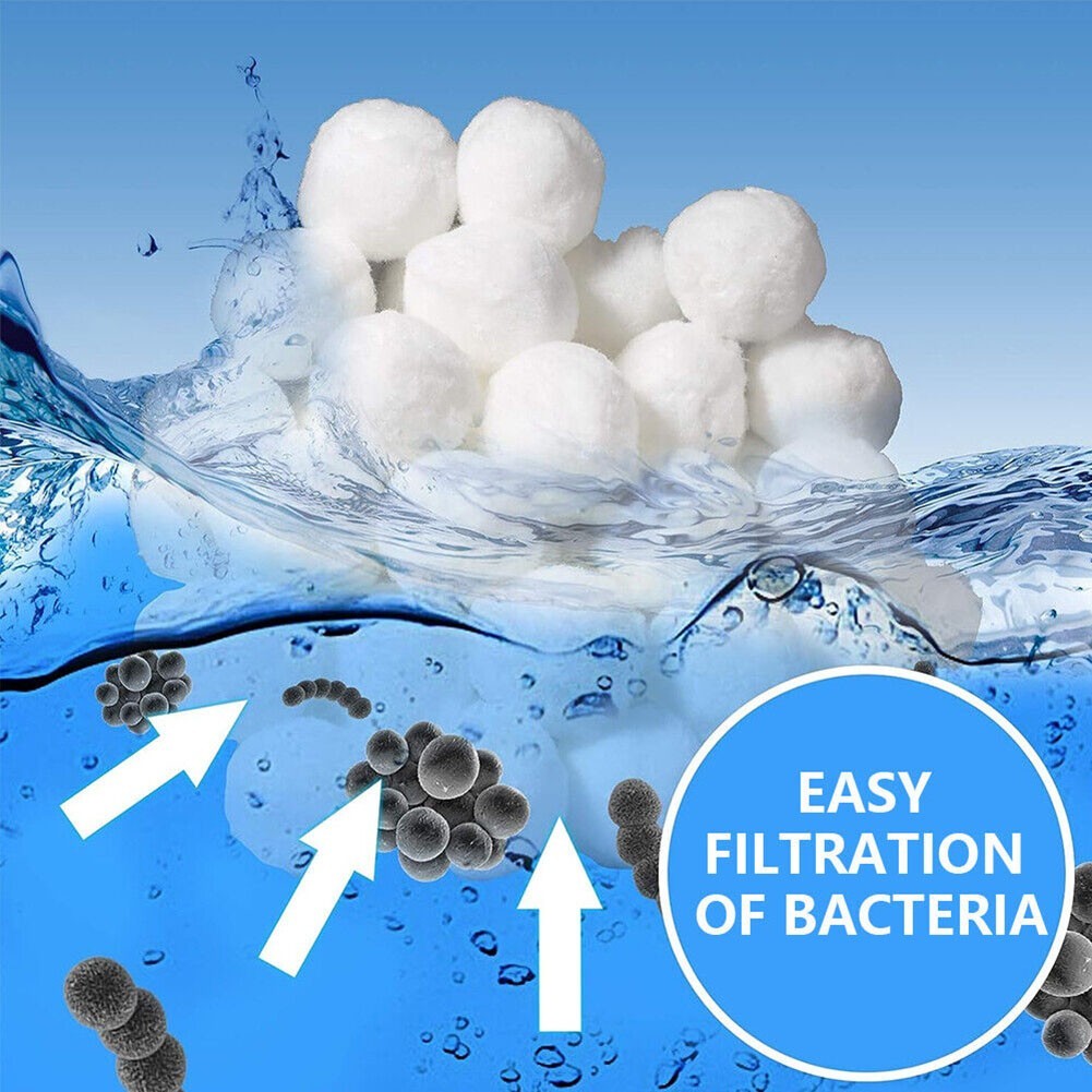 Premium Fiber Filtration Media for Swimming Pool Sand Filters 200g 1000g