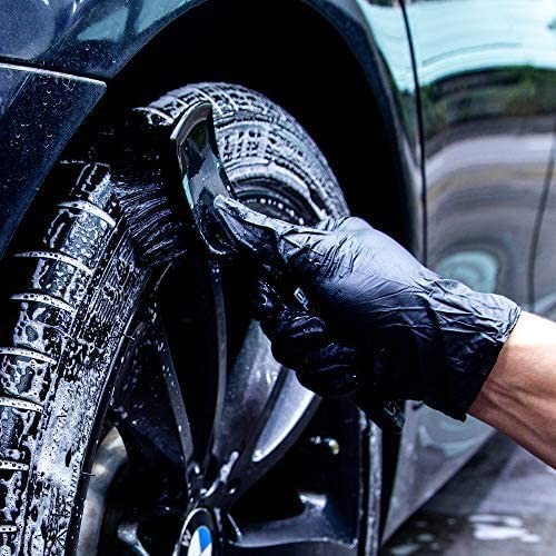 8.5” Nylon Tire Brush, Stiff Bristle Wheel Cleaning Tool, Car Floormat Scrub