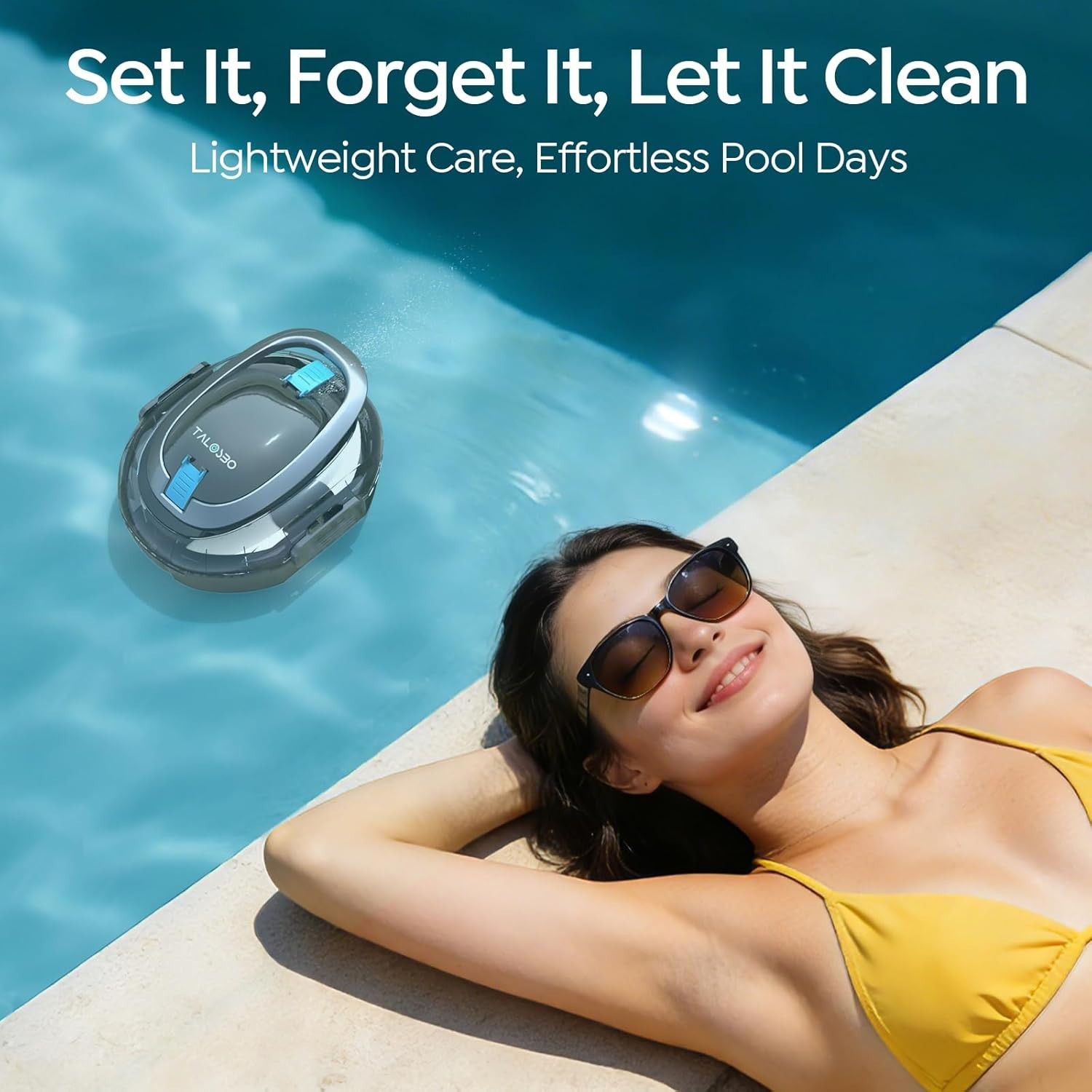 S2 Cordless Robotic Pool Cleaner – Lightweight & Efficient Dark Gray Design