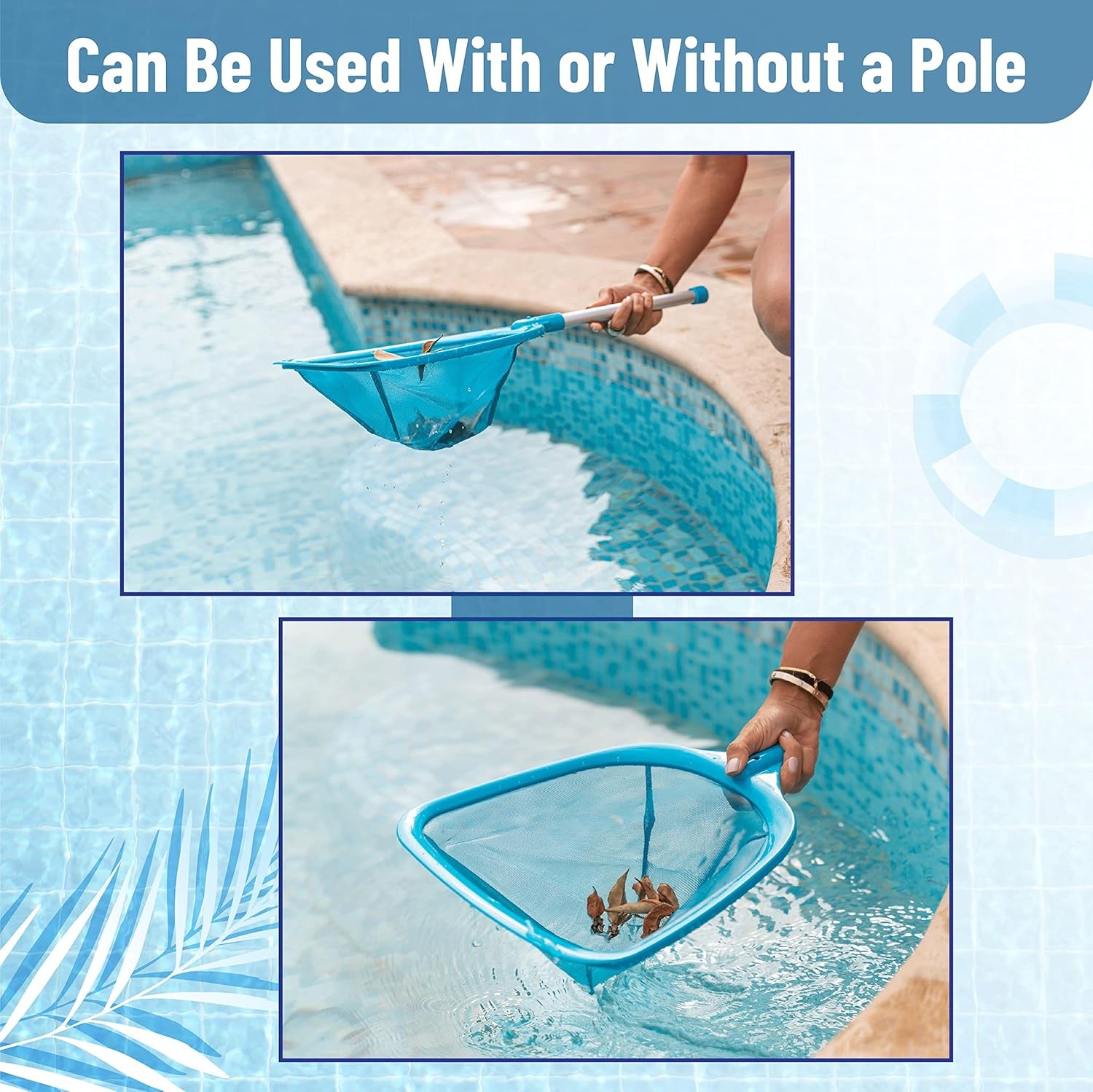 Pool Skimmer Net W/ Pole 25&Prime; Hot Tub Skimmer Net Leaf Skimmer W/ Pole Pond